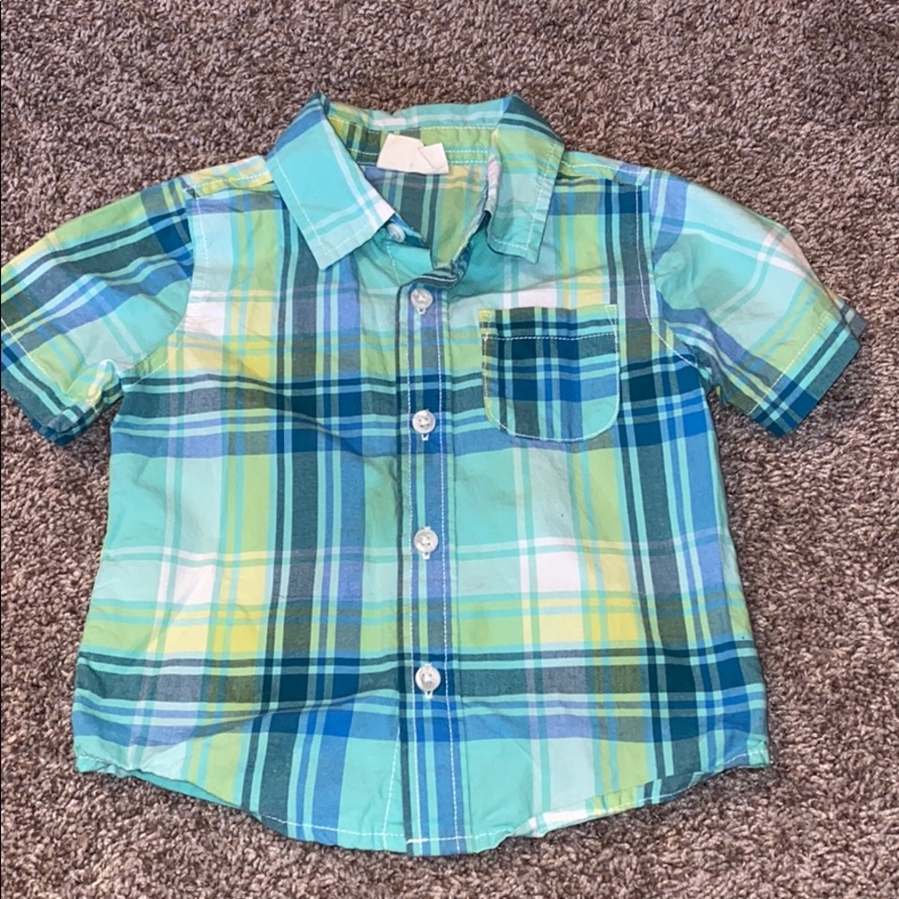 Plaid Short Sleeve Button Down (2T)